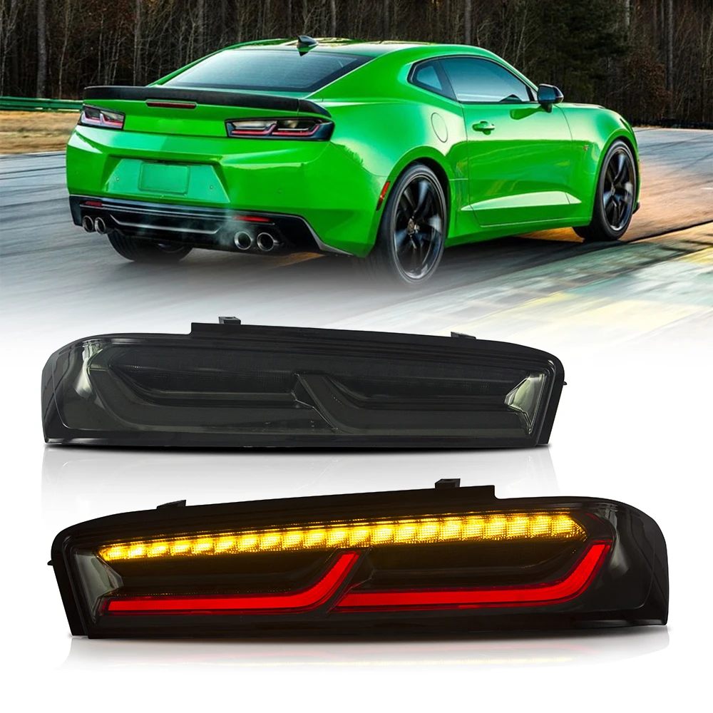 Фото Светильник фонари для Chevrolet Camaro 16-17, задние фонари, светодиодные задние фсветильник Ри в сборе, динамические фонари дневных ходовых огней, то... №3