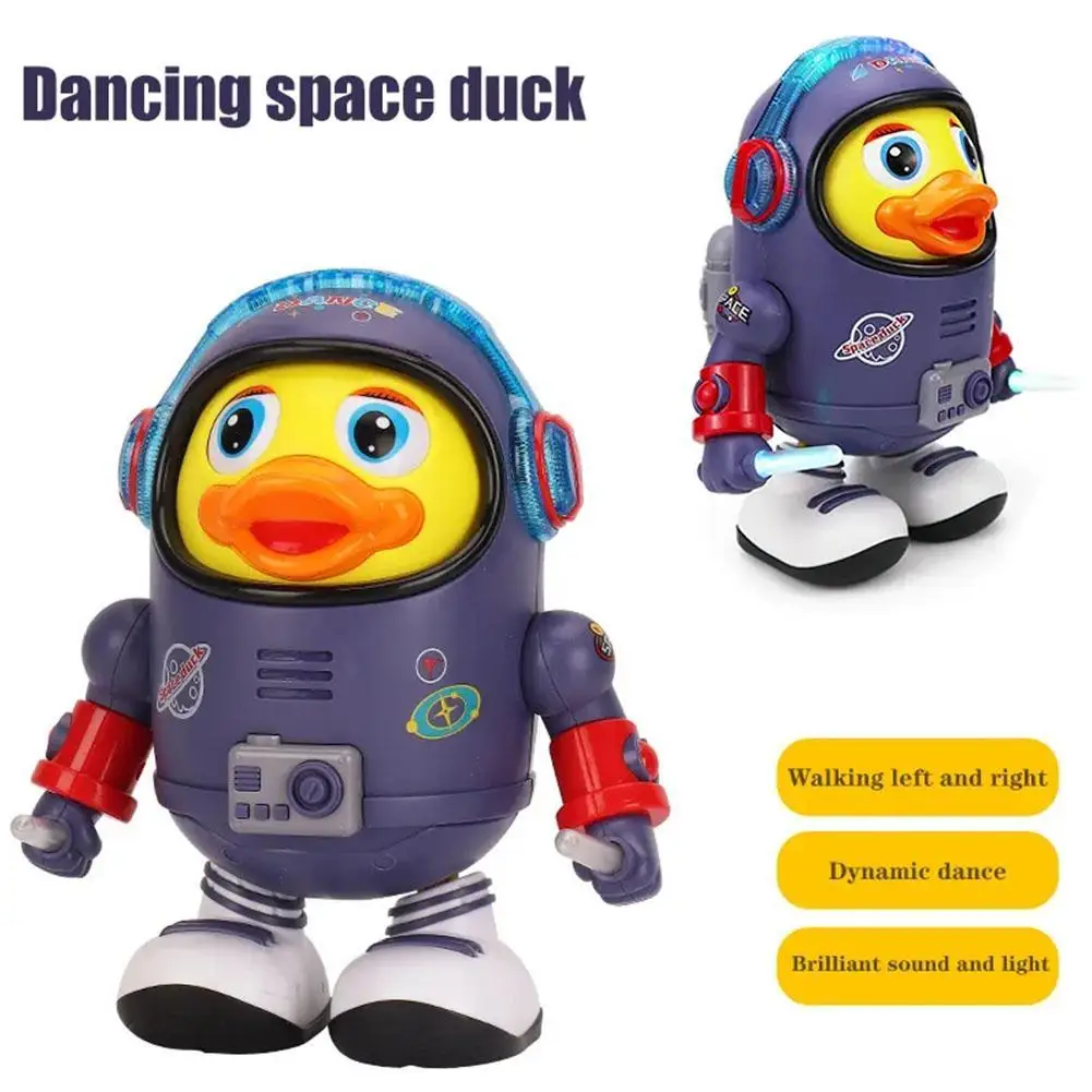 

Space Duck Dancing Toys Kids Interactive Robot Play Flashing Light Musical Walking Electronic Dancing Space Duck Christmas Gift