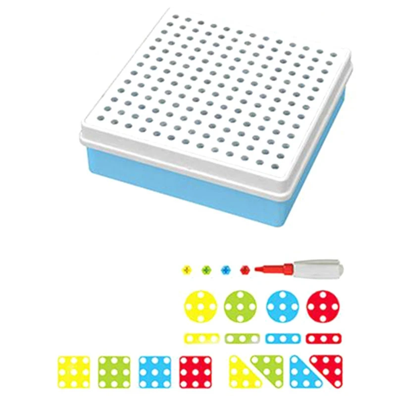 

310PCS Drilling Screw 3D Creative Mosaic Puzzle Toys Kids DIY Model Kit Learning Educational Game Screw Puzzle Kit Gift