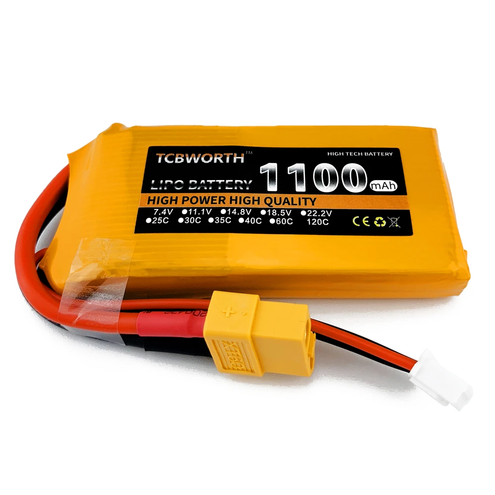 

TCBWORTH 2S RC Дрон LiPo батарея 7,4 в 1100 1300 1500 1800 2200 мАч 120C для радиоуправляемого самолета квадрокоптера дрона автомобиля лодки грузовика LiPo