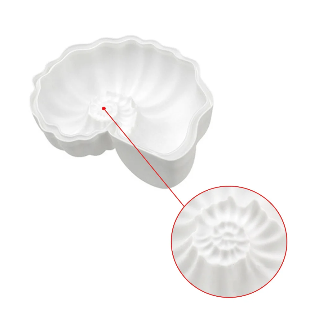 Силиконовая форма для торта в форме ракушки морская улитка мусов шифоновые торты