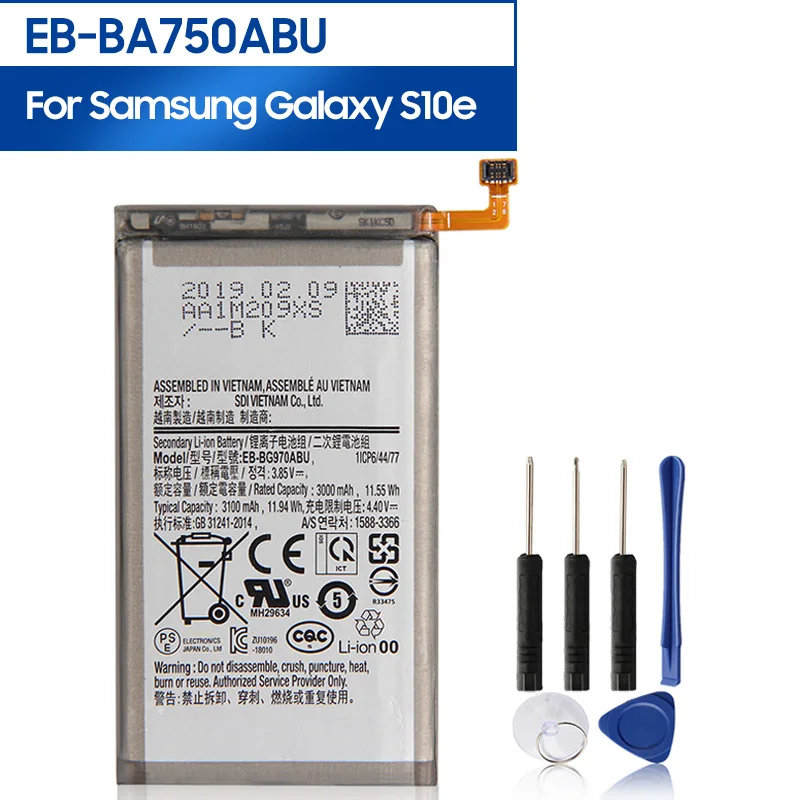

Replacement Battery EB-BG970ABU For Samsung Galaxy S10e S10E S10 E SM-G9700 Replacement Phone Battery 3100mAh