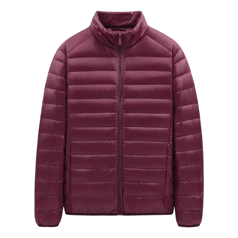 Breathable Coat All-Season Men Hooded Solid Jackets Ultra Lightweight Packable Down Water Wind-Resistant