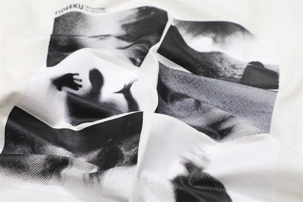 Футболка мужская оверсайз с коротким рукавом хлопок круглый вырез готический