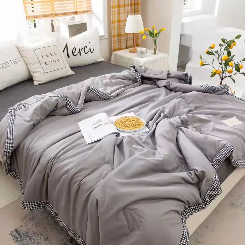

Japanese-style washed cotton soybean fiber summer cool quilt air conditioner quilt thin section quilt machine washable
