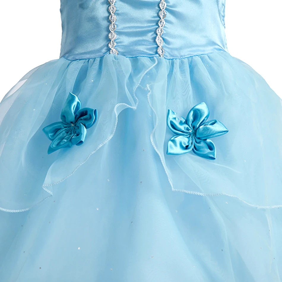 Little Girls Princess Dress Up Kids Summer Performance 2-8 Years Cosplay Dresses Children Cinderella Carnival Fancy