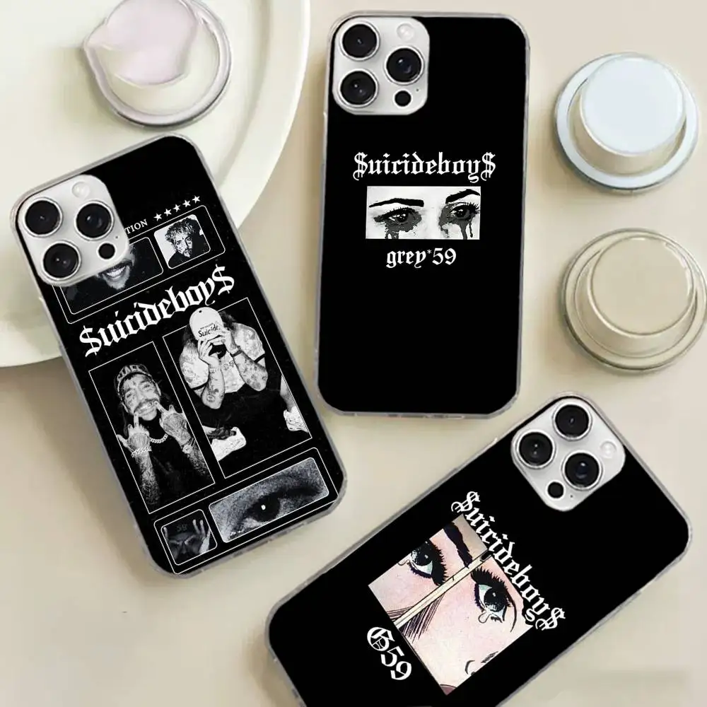 Фото Чехол для телефона Rap Group S-Suicideboys-S G59 для iPhone 17 16 15 14 13 12 11 Plus Pro Max, сатиновый, с цветной поверхностью №1