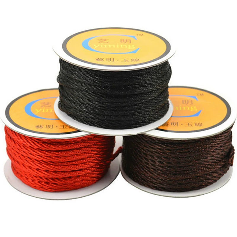 

NEW 1/1.5/2/3mm 50/40/Meter Waxed Cotton Cord Waxed Thread Cord String Strap Necklace Rope Bead DIY Jewelry Making for Bracelet