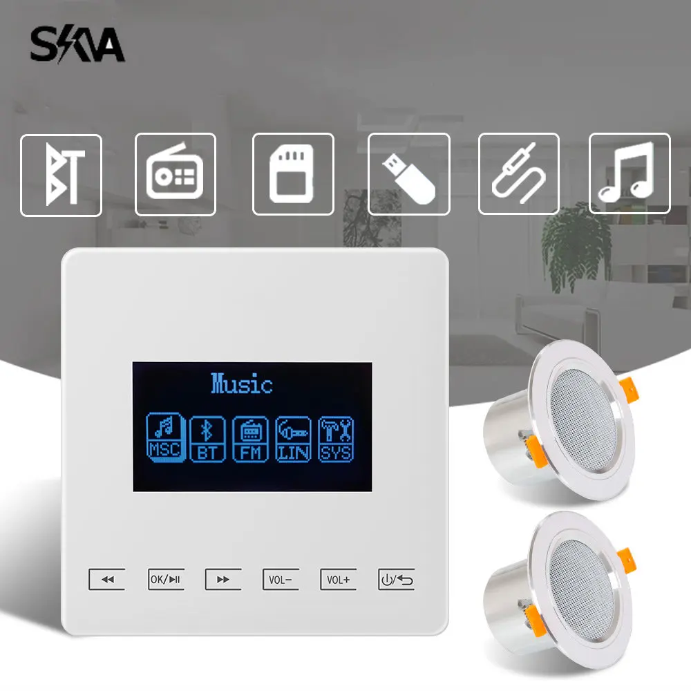 

Настенный Bluetooth-усилитель с сенсорным управлением и поддержкой FM-радио