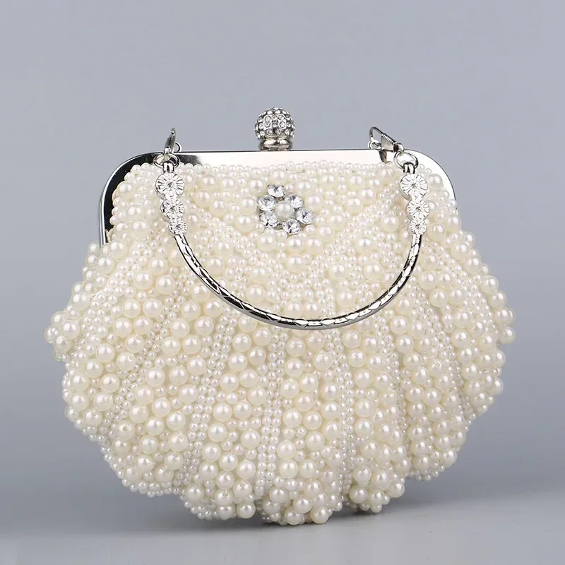 

2023 Popular Dinner Bag Banquet Celebrity Handheld Bag Evening Dress Qipao Paired with Pearl Bag Women's Luxury Handbag Shoulder