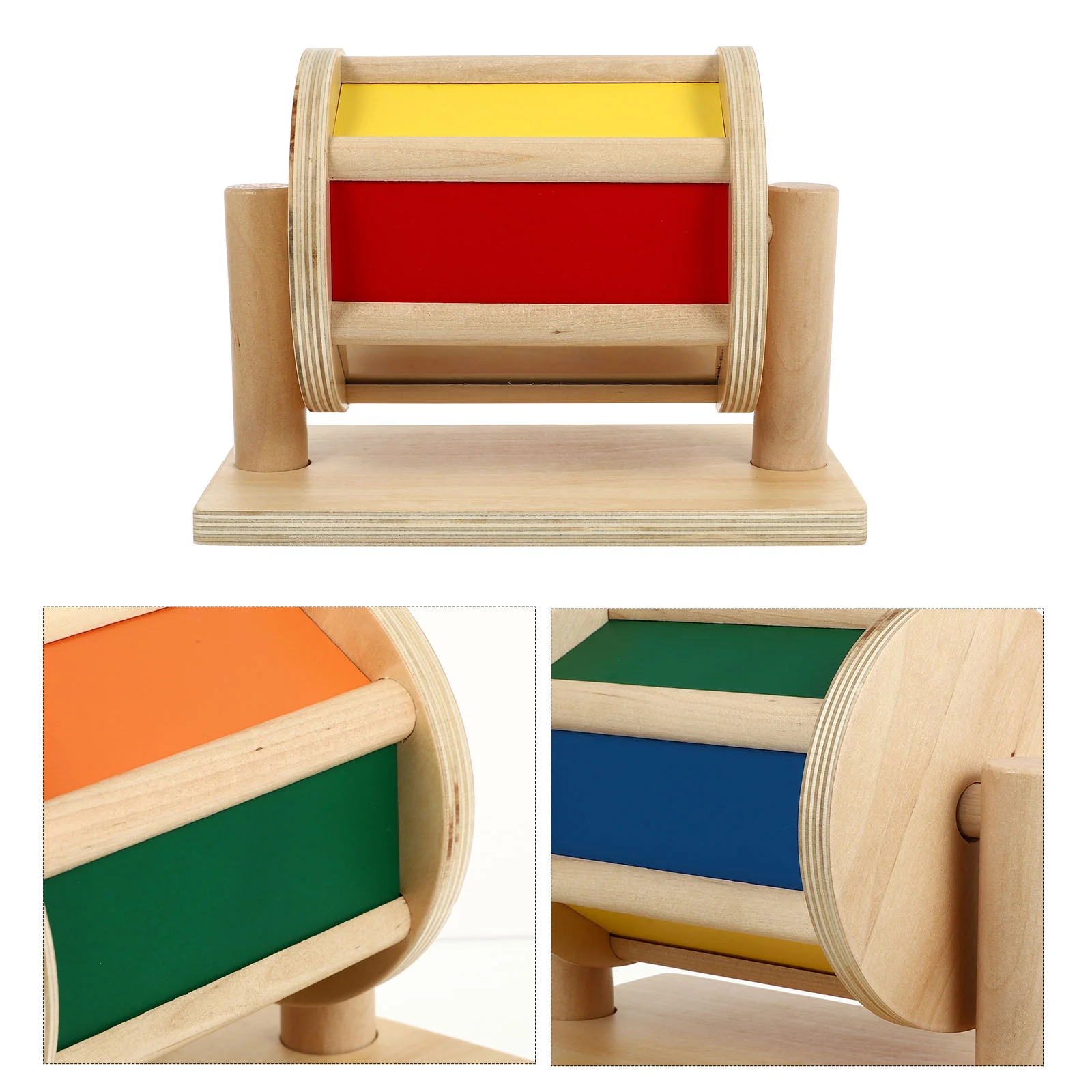 

Kids Drum Toys Toy Woodenmontessori Instruments Textile Learning Educational Toddlers Woodrolling Percussion Musical Tactile