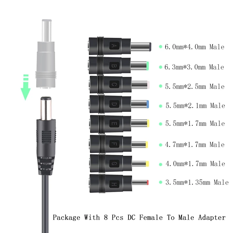 Кабель питания с USB на 5 в постоянного тока, 12 В, 9 В, адаптер с USB на разъем постоянного тока, провод Usb, ускоритель питания для маршрутизатора 2,1x5,5 мм, 8 адаптеров постоянного тока 87HC (art.: 3920c170df995) - 3920c170df995