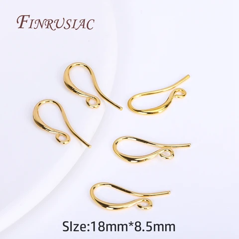 Крючки для сережек латунные золотистые FINRUSIAC 10 пар
