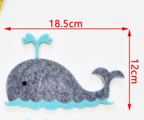 Фетровые наклейки на стену Морские животные