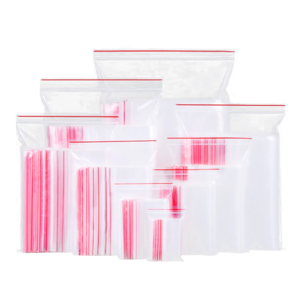 

400pcs/pack 9 Sizes Mini Zip lock Baggies WITUSE Plastic Packing Storage Bags Packaging Bags small Plastic zipper bag
