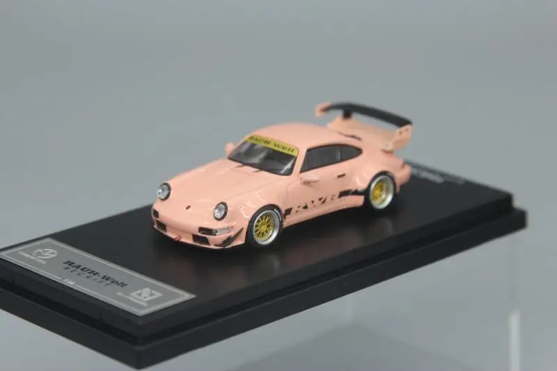 

Модель времени 1:64, модель спортивного автомобиля из сплава RWB pink 964, модифицированная модель 911, подходит для украшения Porsche, подарок