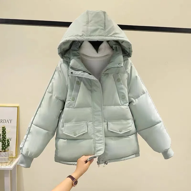 Bread Jacket Short Down Cotton Jacket Cotton Coat Female Korean Loose Autumn Winter Coat Thickened Padded Jacket 2022 New Women