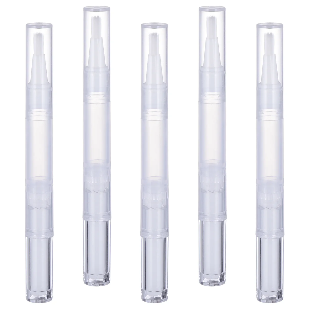 

5pcs 3ml Nail Oil Pen Empty Eyelash Growth Transparent Tube with Brush Tip