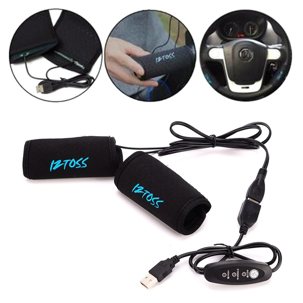 

Motorcycle Heated Cuffs Handlebar Electric Heater Warmer Grips Winter Heating Handlebar Pad Motorcycle Universal Hot Handle Bar