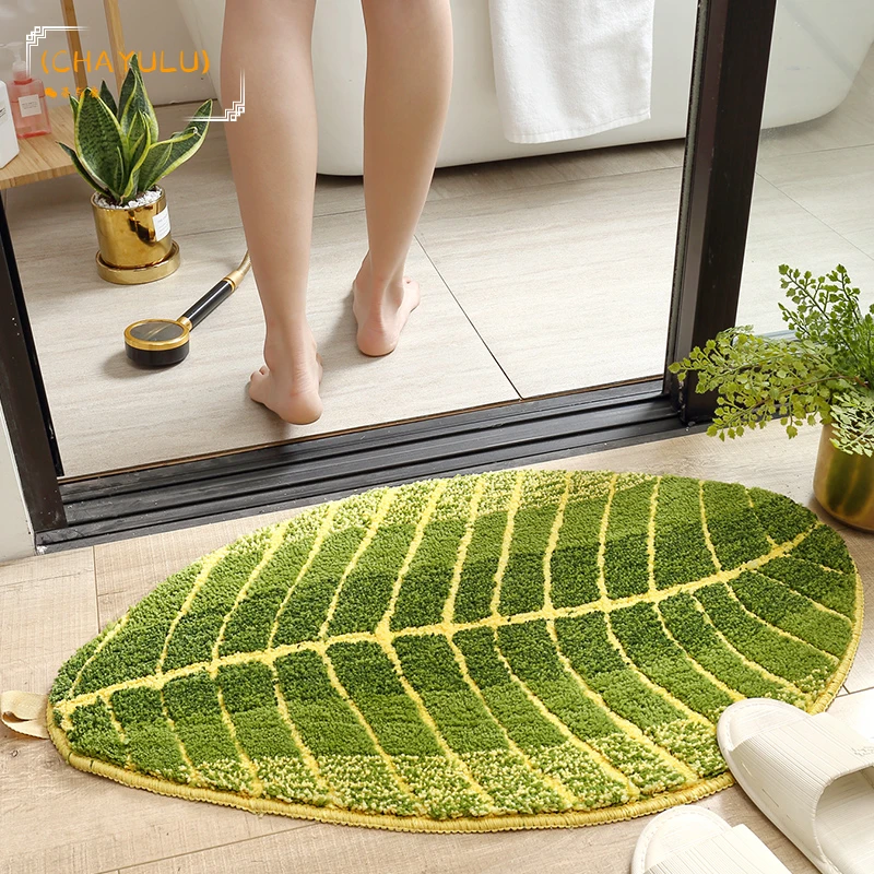 

Green Bath Mat Soft Absorbent Bath Carpet Anti-slip Floor Mat Door Entrance Door Mat Kitchen Mat Bathroom Rug Rugs for Bedroom