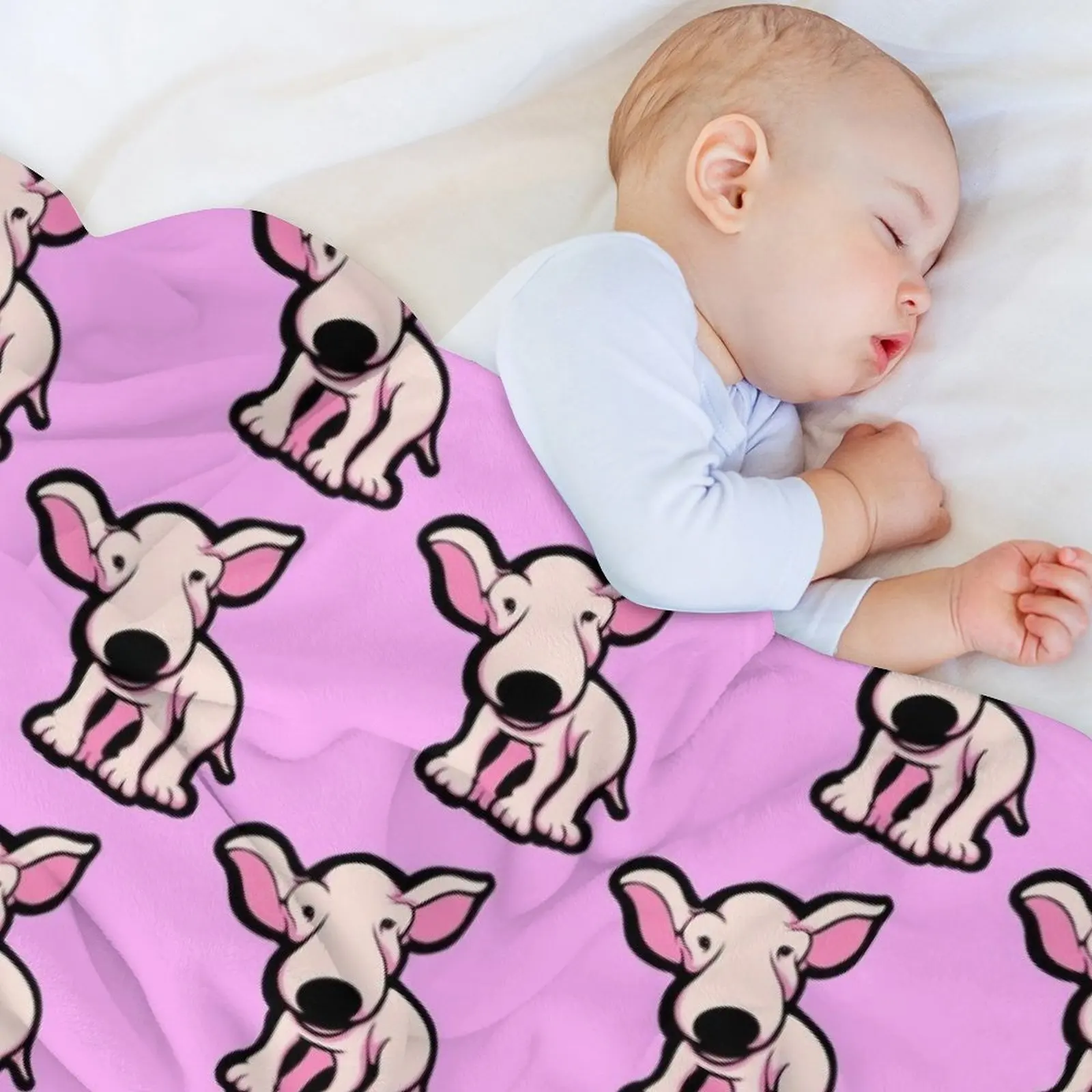 Одеяло бледно-розовое декоративное в клетку