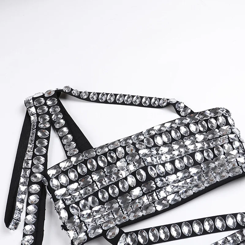 OFU 2 шт. роскошная женская бандажная юбка Коктейльная черная и белая