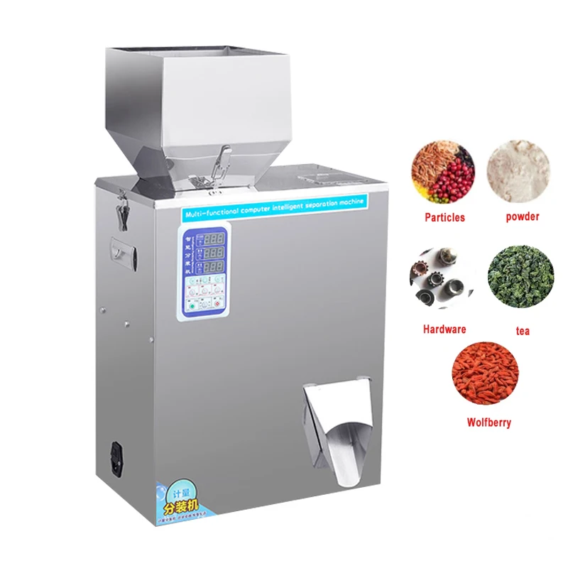 

Granule Powder Filling Machine Automatic Weighing Packaging Machine for Tea Bean Seed Particle Medlar 350W