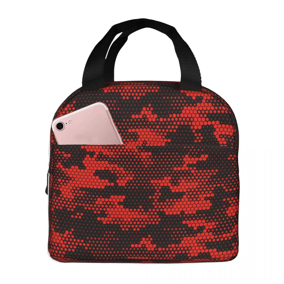 Camouflage Lunch Bags Waterproof Insulated Oxford Cooler Thermal School Lunch Box for Women Children