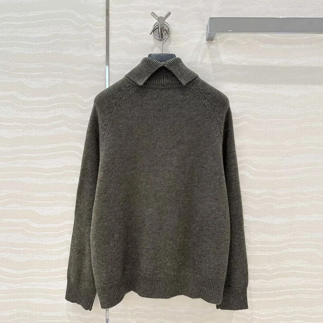 Женский кашемировый пуловер-водолазка повседневный трикотажный свитер с