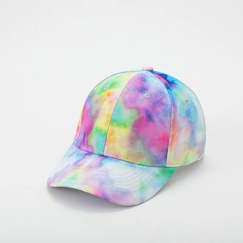 

New Fashion Colorful Tie-dye Baseball Cap Spring Men's And Women's Trend Lovers Hat Outdoor Sports Adjustable Sun Graffiti Bones