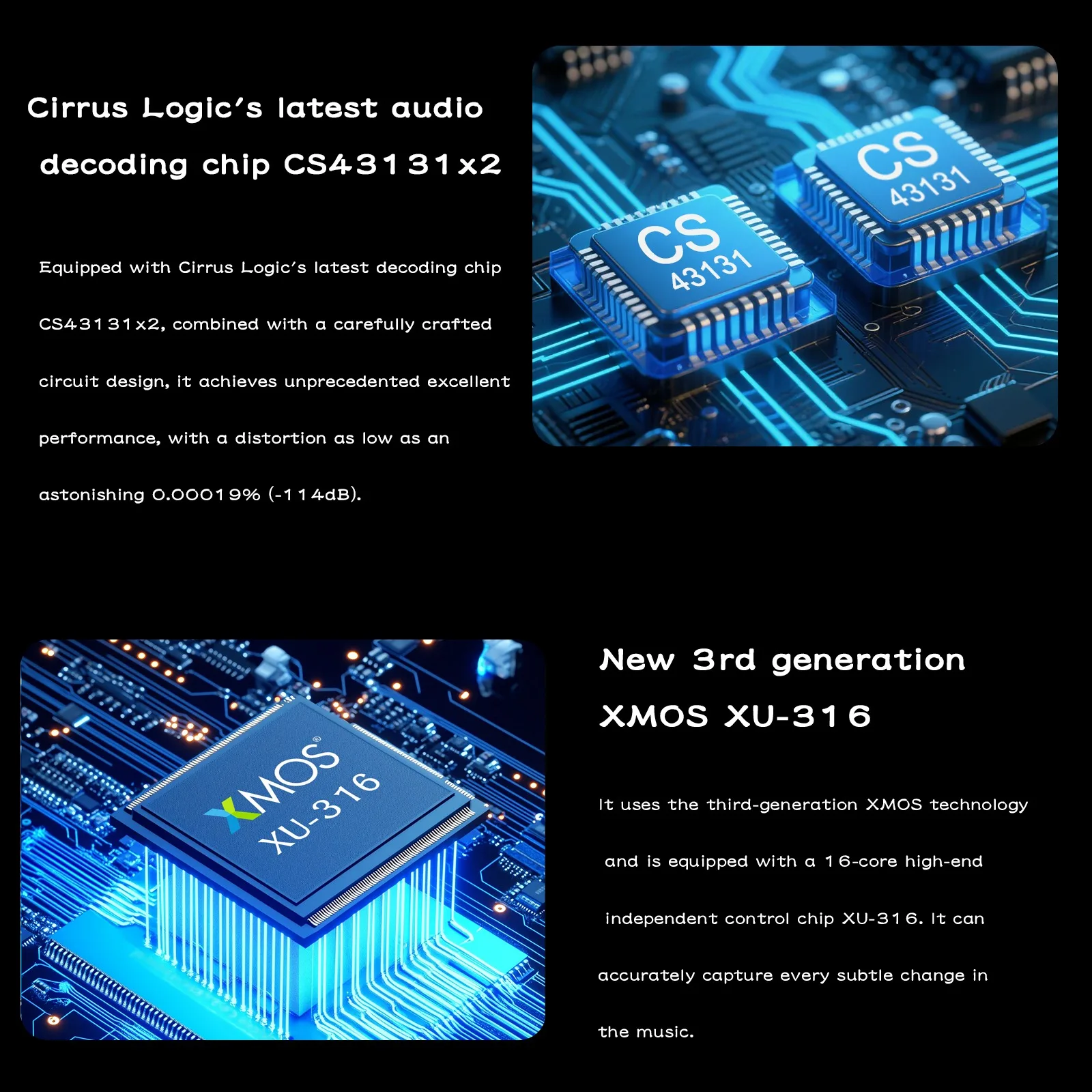 Фото SMSL DS200 Hi-Res Audio Decoder с чипом CS43131x2 DAC, XU316, MQA, USB, оптическим, коаксиальным и Bluetooth входами, а также входами 3.5 мм и 4.4 мм, усилитель для наушников №3