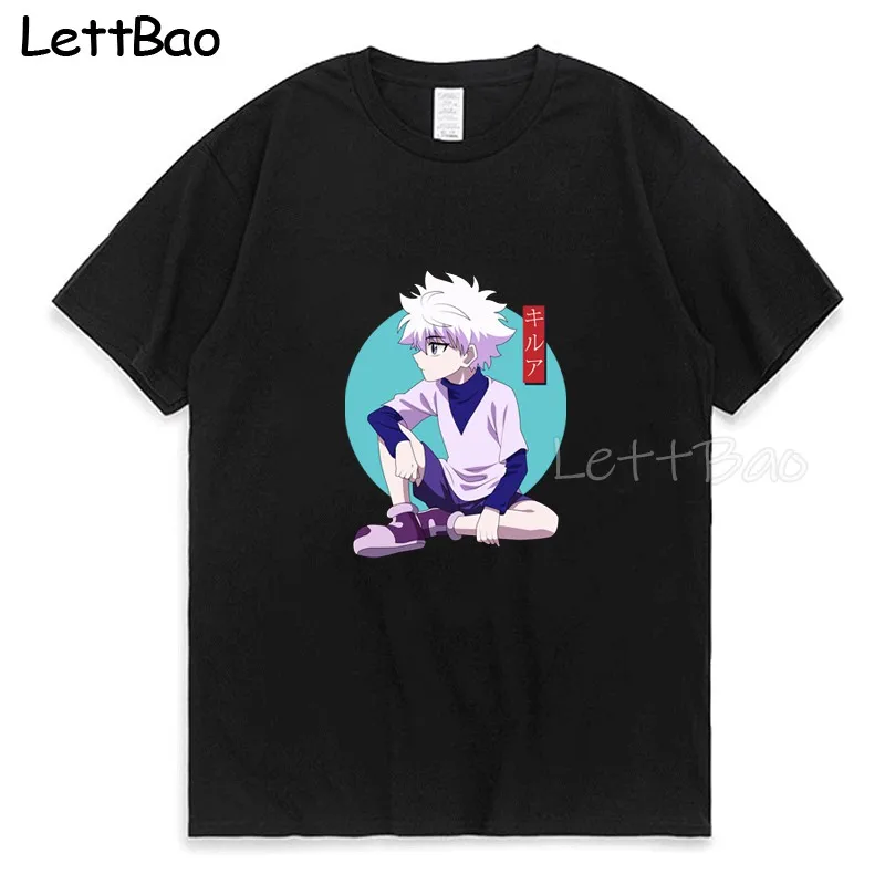 

Hunter X Hunter Killua Men's / Women's T Shirt Fashion Cotton O-Neck Short Sleeve Tee Shirts Loose Print Oversize Anime T-shirt
