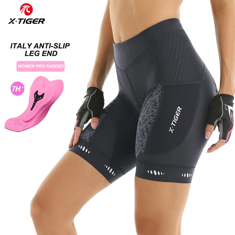 

Женские велосипедные шорты X-TIGER, летние дышащие колготки для шоссейного велосипеда с защитой от потливости, противоударные, с карманами