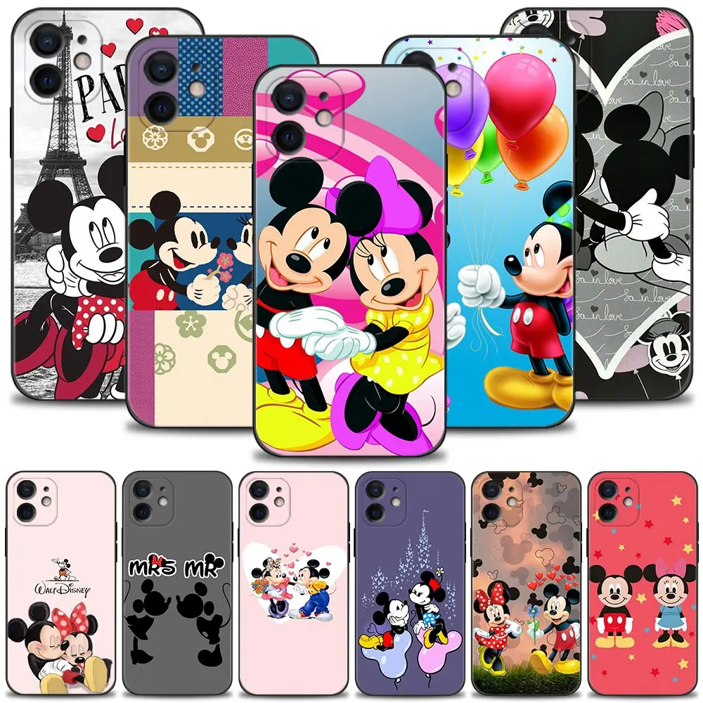 

Case For Apple iPhone 13 12 11 Pro Max Mini XS Max XR X 7 8 6 6S Plus 5 5S SE 2020 Cover Mickey Mouse and Minnie Mouse Balloon