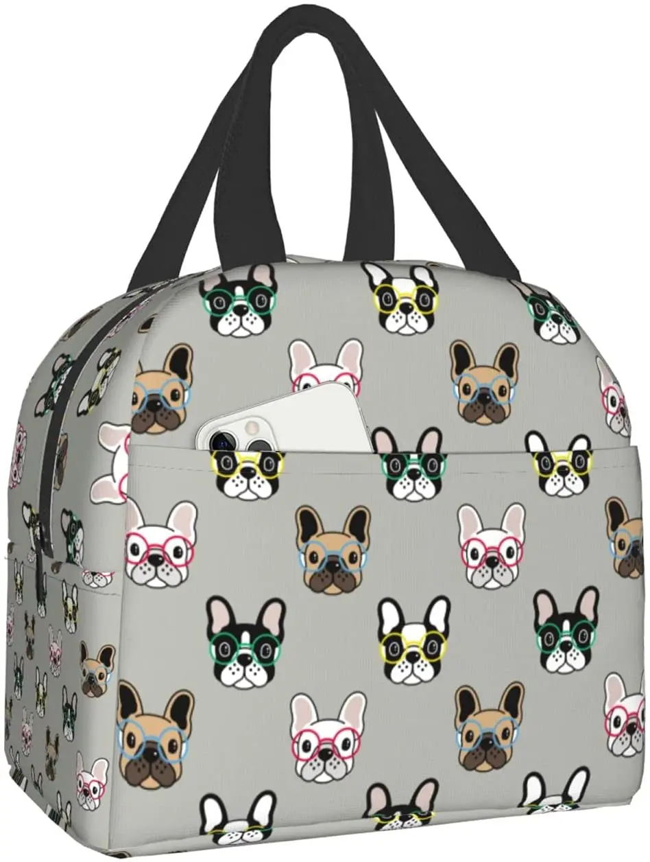 

Dog Lunch Box Insulated Lunch Bag Cooler Tote Women Lunch Box Hand Bag Work Picnic Snack Bag