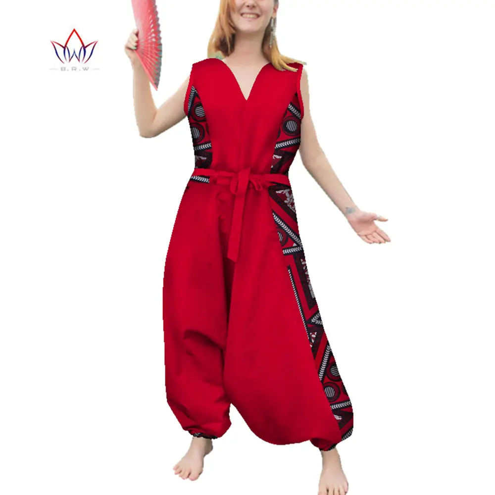Африканский комбинезон для женщин без рукавов повседневный СВОБОДНЫЙ Модный