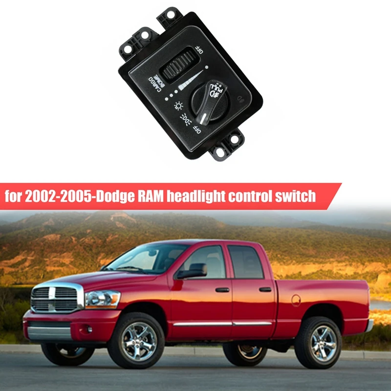 

1 Piece Auto Headlight Headlight Control Switch 56045537AB Replacement For 2002-2005-Dodge RAM