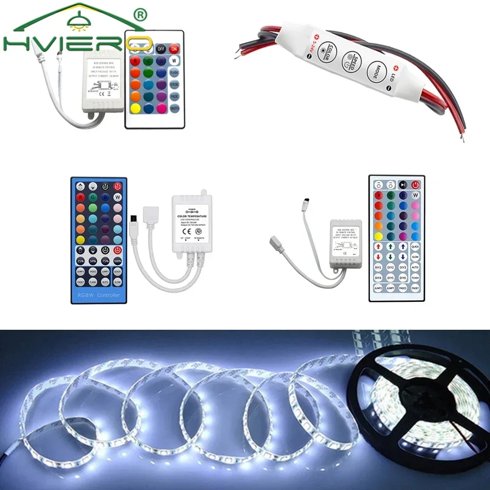ИК-контроллер RGB 3 клавиши 24 44 дистанционный диммер постоянного тока 12 В для ленты