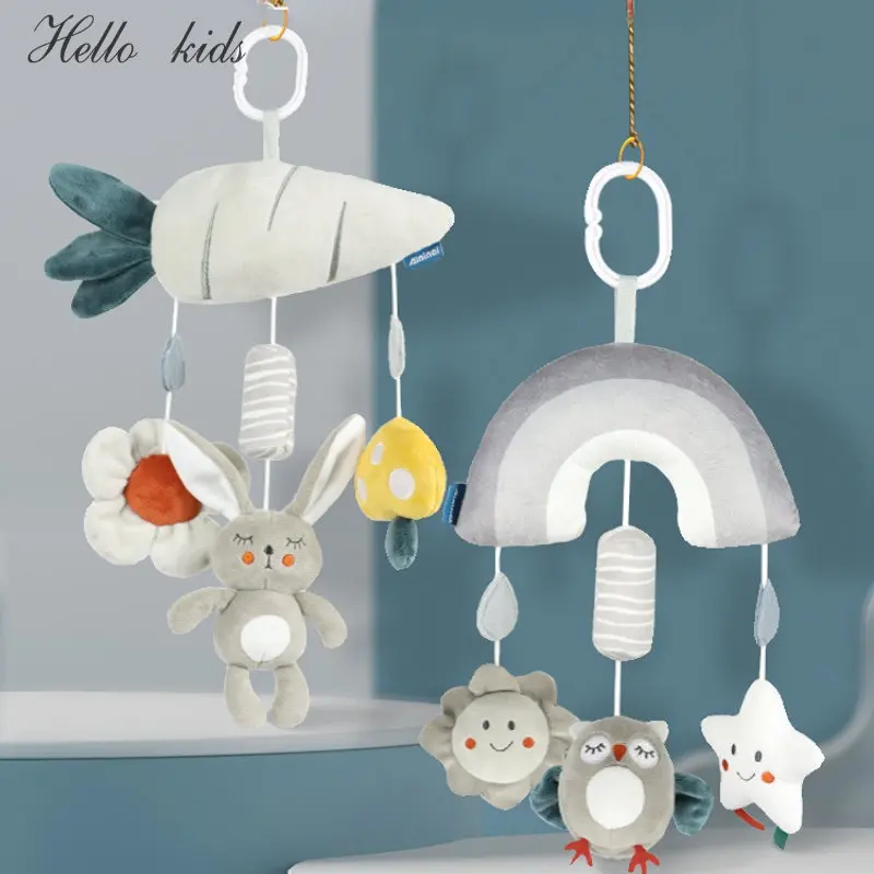 Toon Animal Hanging Rattle Toys Baby Bed Car Seat Stroller T