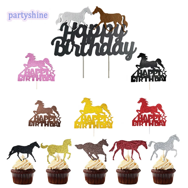 

The Horse Racing Cake Topper Animal Ballons For Jungle Zoo Theme Party Decoration Kid Farm Birthday Party Supplies