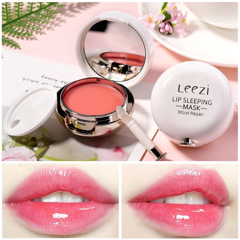 

1PC Lip Mask Rose Oil Repair Sleeping Lip Mask Repair Lip Gloss Lightening Lip Cream Moisturizing Anti-Dry Lip Balm TSLM1