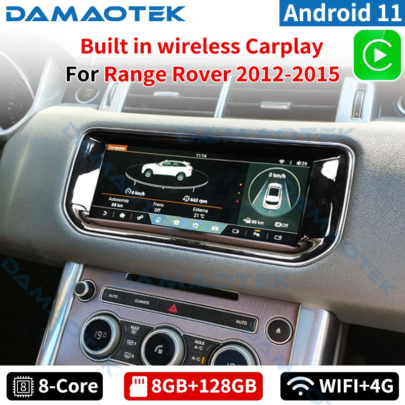 

DamaoTek Android 11.0 Car Multimedia Player For Land Rover Range Vogue Sport 2013-2015 Bosch Host Harman 8+128G wireless carplay