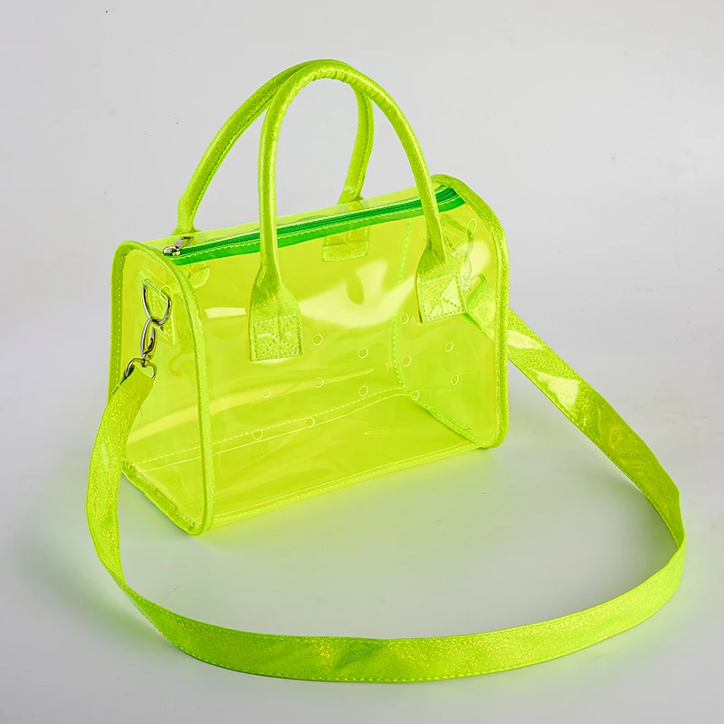 Симпатичная прозрачная сумка-тоут из ПВХ с надписью на заказ прозрачные сумки