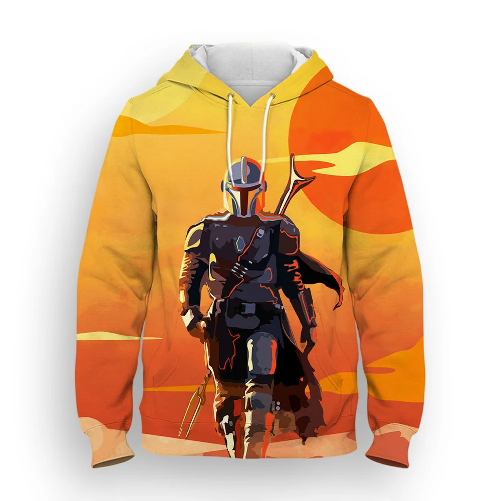 

Disney Casual Men's Sweatshirt Spring Autumn Long Sleeve Mandalore Men's Hoodie Streetwear 3D Printed Sweatshirt