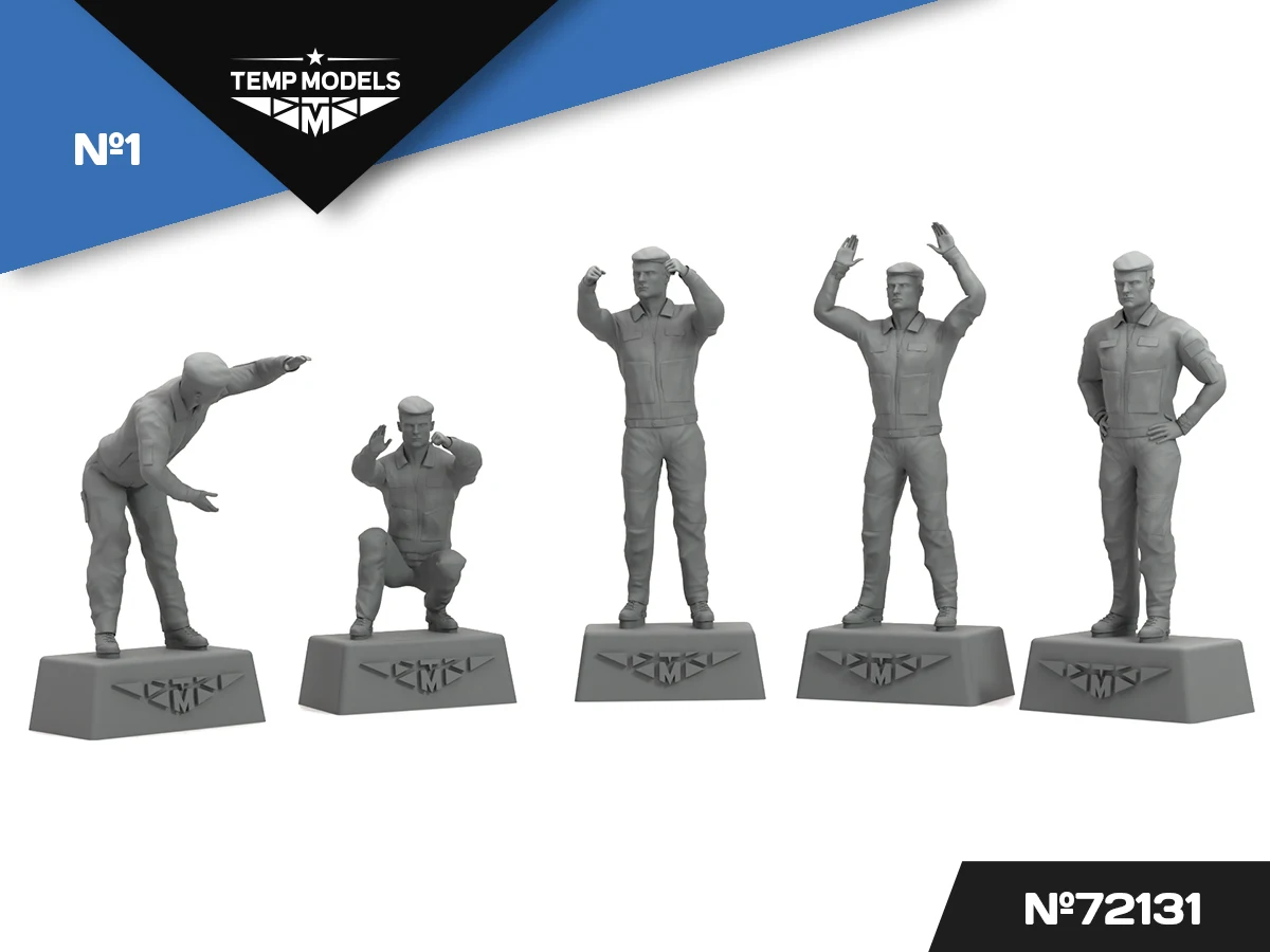 

1/72 Scale Die-cast Resin (5 People) Model Kit, Unpainted, Free Shipping