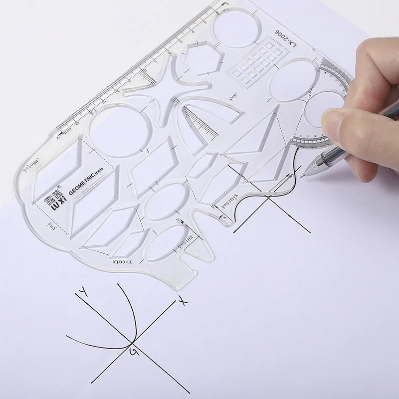 Пластиковая Складная линейка разных форм шаблон для рисования овальная