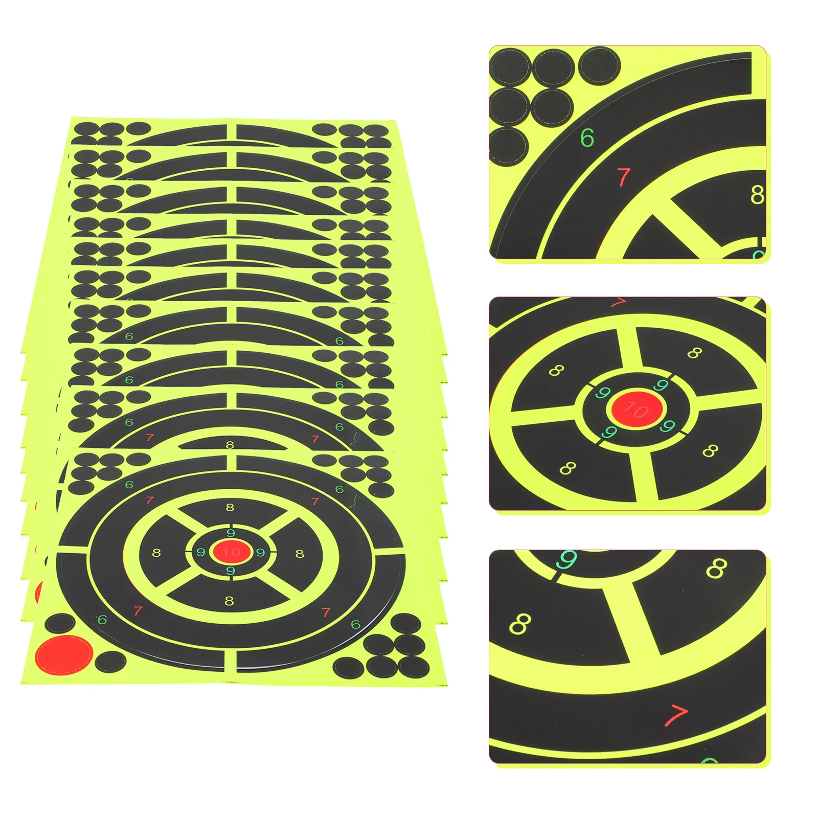 

10pcs Target Paper Self Adhesive Visual Feedback Shooting Targets Splatter Target Paper for Outdoor Indoor