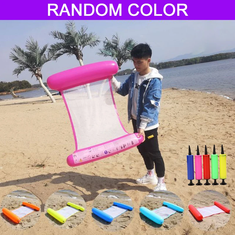 

Summer Inflatable Water Hammock Recliner Floating Swimming Mattress Adult Swim Ring Air Mat Pool Raft Swimming Air Mattresses