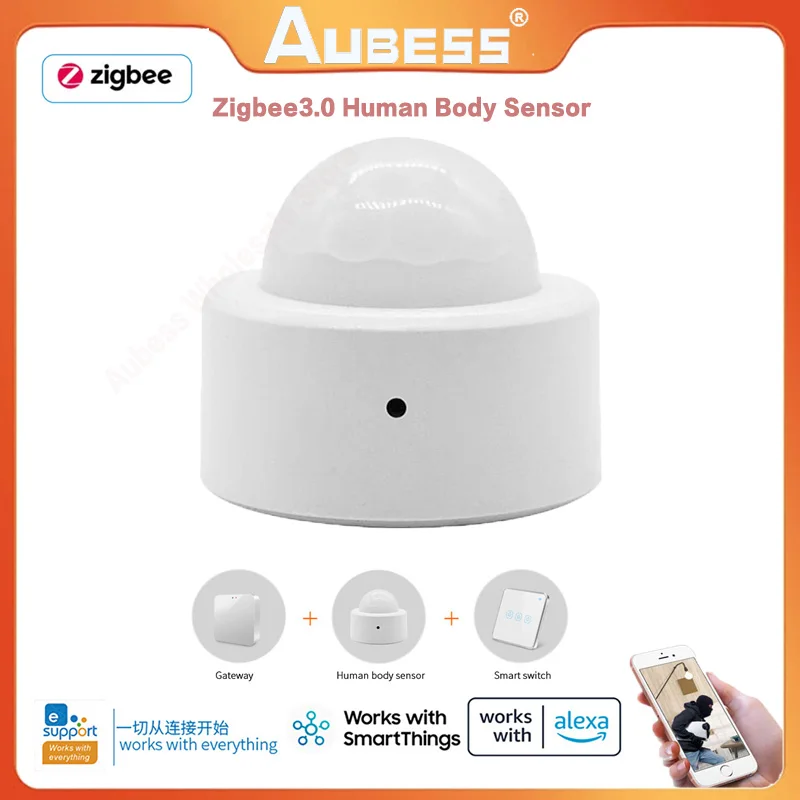 

Aubess EWeLink Zigbee3.0 Human Body Sensor Smart Home PIR Motion Sensor Automation Infrared Detector Work With Alexa Google Home