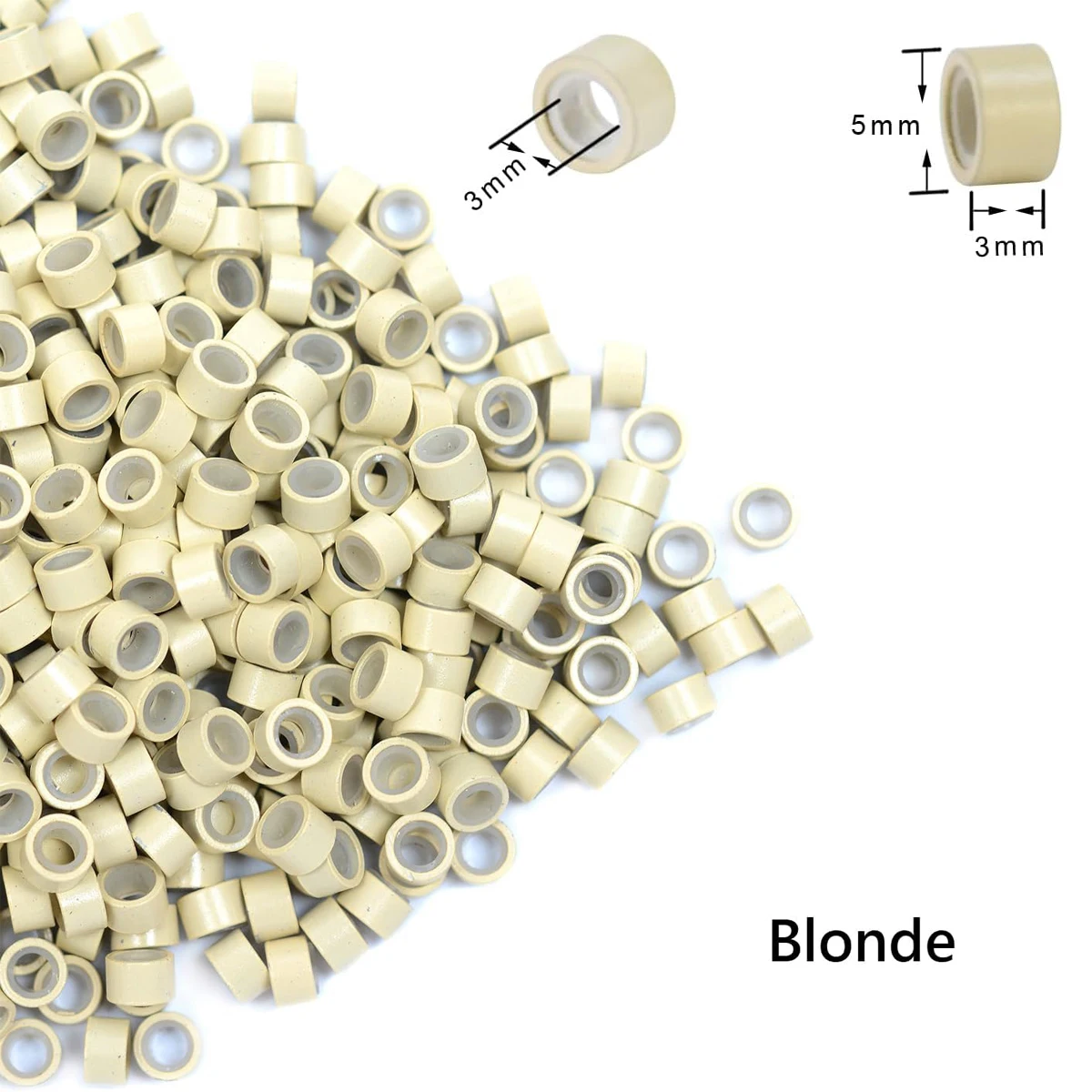 1 сумка 100 шт. 5 0*3 0 мм алюминиевое микрокольцо силиконовая подкладка звенья бусины